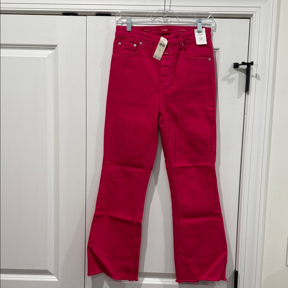 Closed Women's Bright Pink Flare Jeans from Anthropologie
